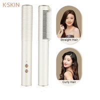 K.skin KD383 Lược Tóc Thẳng Điện Cho Nữ Họa Tiết Sóng Nước Lười Thẳng Lược Chải Tóc Mini Kẹp Tóc Thẳng Và Uốn Tóc Sử Dụng Kép