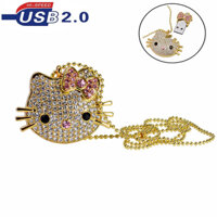Kt Cat Vòng Cổ Usb Flash Drives Crystal Pen Drive Đẹp Memory Stick 64GB / 32GB / 16GB / 8GB / 4GB Usb Stick U Disk