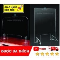 [KT H80XR80 - H80XR100CM - H60cmx R100cm] Tấm Chắn Quầy Thuốc, BÀN ĂN, Bàn Văn Phòng, Bàn Giao Dịch Trong Suốt Bằng MiCa