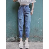 KT204 - Quần Baggy Jeans Rách 1 Bên