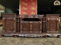 KT33 Kệ Tivi Gỗ Gụ Khảm ốc sang trọng 2m4 hàng dày dặn làm kỹ ( Anh Hà, Quảng Ninh )