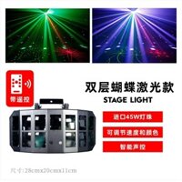 KTV Flash Bầu Không Khí Ánh Sáng Nhiều Màu Sắc Xoay Đèn Nhà Điều Khiển Bằng Giọng Nói Laser Ánh Sán