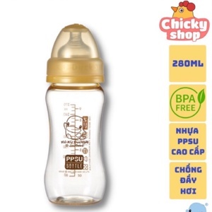 Bình sữa cổ rộng PPSU Ku Ku Ku5834 - 280ml