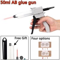 Kuaiqu 50ml Súng Keo Hai Thành Phần AB Keo Keo Keo Dán Adhensive Bóp Hỗn Hợp 1: 1 Hướng Dẫn Sử Dụng Súng Caulking 2: 1