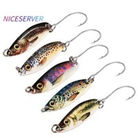 Kuaizii Bộ 5 Muỗng Đúc, Siêu Nhẹ 3g 5g Kim Loại Spinner Mồi, Kim Loại Nhiều Màu Câu Cá Câu Cá