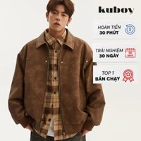KUBOY áo khoác cardigan hàn quốc áo khoác bomber nam boy phố áo khoác zip  Jacket form rộng khoác ngoài unisex nam