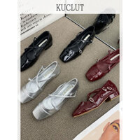 KUCLUT giày búp bê Mary Jane Lolita Đế da mềm đế êm thời trang Bảnh bao Tiện lợi Đa màu sắc Đẳng cấp FLF2440G73 15Z240411