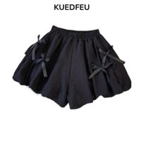 KUEDFEU Quần Bó Hoa , Quần Short Mùa Hè Co Giãn Ruffle, Thời Trang Rời Nơ Ren Nữ Quần Short Cho Nữ Bé Gái