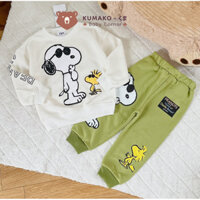 KUMAKO - Bộ Nỉ Bé Trai Chó SNOOPY PEANUTS từ 10 - 25kg