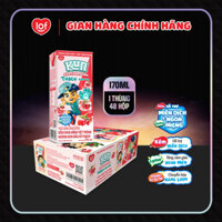 Kun Sữa chua uống hương Kem Dâu có Thạch thùng 48 hộp x 170ml