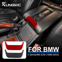 Kungkic Sợi Carbon Cho Xe BMW 5 Series 520i 528i 530i M5 E39 1998-2003 Phía Trước Tay Hộp Công Tắc Viền Miếng Dán Phụ Kiện Nội Thất Phụ Kiện Ô Tô Trang Trí Xe Hơi