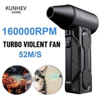 Kunhev 160000Rpm Turbofan, Máy thổi bụi Máy thổi tuyết mạnh mẽ Máy thổi khí Led Turbo, Máy hút bụi cầm tay Tốc độ gió 52m / s Quạt Turbo Làm sạch xe