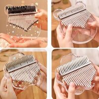 Kunhev Acrylic Pha Lê Ngón Tay Cái Đàn Piano, Trong Suốt 17 Phím Kalimba Ngón Tay Cái Đàn Piano, Đàn Piano Ngón Tay Cái Hoa Pentacle Cho Người Mới Bắt Đầu Nhạc Cụ Bàn Phím