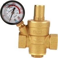 KUNHEV Bộ điều chỉnh áp suất nước, Van giảm áp bằng đồng thau DN15 G1 / 2, ren 3 / 4 ” Npt Bộ giảm áp 1 / 2 ” có thể điều chỉnh