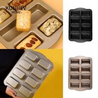 Kunhev Chảo Bánh Mì Chuối Nhỏ, Chảo Loaf Mini 8 Khoang Hình Chữ Nhật, Khuôn Nướng Bánh Chống Dính Bằng Thép Carbon Phụ Kiện Nhà Bếp