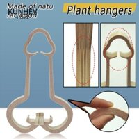 Kunhev Chậu hoa Móc treo cây, Chậu móc treo cây đa năng bằng gỗ, Giá treo cây nhẹ Phụ kiện trồng cây