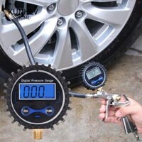 KUNHEV Đồng Hồ Đo Áp Suất Lốp Xe Kỹ Thuật Số 1 / 8 "NPT LCD PSI