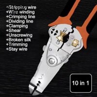 KUNHEV Dụng cụ tháo dây, Kìm uốn điện chuyên nghiệp đa năng, Sửa chữa vấn đề dây 10 trong 1 Máy cắt cáp tuốt dây