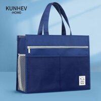 KUNHEV đựng tranh, Túi sách cầm tay có dây kéo A3, Túi đựng hồ sơ 8k dày đa chức năng Đồ dùng văn phòng trường học