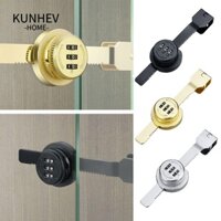 KUNHEV Set 2 Ổ Khóa Mật Khẩu 3 Số Bằng Hợp Kim Kẽm Dành Cho Cửa Kính / Tủ Đồ Dùng