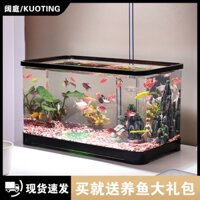 Kuoting siêu trắng bể cá nhựa để bàn phòng khách sinh thái betta vàng rùa cảnh quan lười thực vật thủy xe tăng