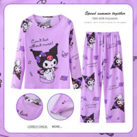 Kuromi Cinnamoroll Lotso Hello Kitty Bộ Đồ Ngủ Cho Bé Gái Bé Trai Dài Tay Quần Đồ Ngủ 2 Miếng Phù Hợp Với Disney Sanrio