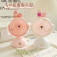 Kuromi Để Bàn Quạt Nhỏ Góc Có Thể Điều Chỉnh USB Quạt Lưu Trữ Sinh Viên Nữ Mùa Hè Quạt mini Di Động