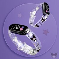 Kuromi Đồng Hồ Vòng Tay Quế Chó Giai Điệu Kuromi Đồng Hồ Trẻ Em Học Sinh Trung Học Cơ Sở Đồng Hồ Điện Tử Dạ Quang Nam Nữ Chống Thấm Nước Tiểu Học Trung Học