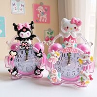 Kuromi Hello Kitty Đồng hồ báo thức mạnh mẽ có giá trị cao Học sinh tiểu học Đánh thức chuyên dụng Công cụ tiện dụng Hoạt hình Trẻ em Bé trai Bé gái De