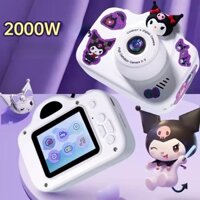 Kuromi Kids Camera Kỹ Thuật Số Ống Kính Kép HD Camera Giai Điệu Kitty Trẻ Em Kamera Để Chụp Hình Selfie Trẻ Em 2000W 2.0 Inch IPS 1080P Máy Ảnh Kỹ Thuật Số Mini