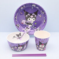 Kuromi kuromi Bát Đĩa Bộ Đồ Ăn Thìa Bát Cơm Melamine Giả Gốm Bát Sinh Viên Căng Tin Bát Dễ Thương Trẻ Em Bát k1