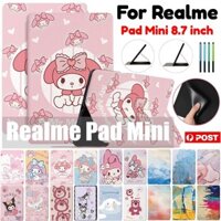 Kuromi Labubububu My Melody Phim Hoạt Hình Flip Case Cho Realme Pad Mini 8.7 inch 2022 Siêu Mỏng Trẻ Em Da Dễ Thương Đứng Chống Sốc Bao