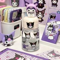 Kuromi Melody Cinnamoroll Cốc Nhựa Trong Suốt 400ml Sanrio Ống Hút Bình Nước Dễ Thương Drinkware Cốc Di Động Du Lịch Trẻ Em Học Sinh