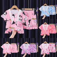 Kuromi Pyjama Dành Cho Trẻ Em Và Bé Gái lotso Cinnamorol Quần Short Tay Ngắn Bộ Đồ Ngủ Cho Bé Gái Quần Áo Gia Đình