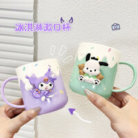 Kuromi Sanrio Trẻ Em Cốc Sữa Cà Phê Trà Đa Năng Phòng Tắm Cốc Đựng Bàn Chải Đánh Răng Cốc 260ml