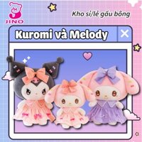 Kuromi và Melody mặc váy gấu bông to thú nhồi bông cute quà tặng dễ thương hàng cao cấp