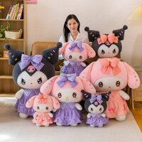 Kuromi và Melody mặc váy gấu bông to thú nhồi bông cute quà tặng dễ thương hàng cao cấp