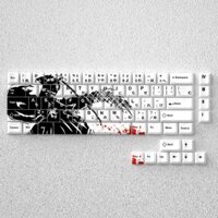 Kurosaki Ichigo Keycaps Cherry Profile PBT Thuốc nhuộm năm mặt thăng hoa BLEACH Keycaps Nhật Bản Màu trắng mát sáng tạo Anime Shinigami Keycaps cho 60 / 65 / 68 Wooting Mad 68