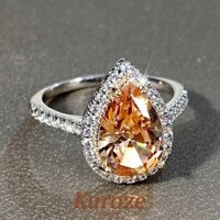 Kuroze Niche Design Style Simple Light Luxury Citrine Fashion Ring