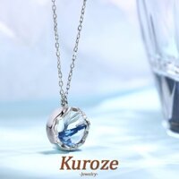 Kuroze Nước Mắt Nàng Tiên Cá Mới Thời Trang Mùa Hè Sáng Tạo Vòng Cổ Pha Lê Xanh Dương
