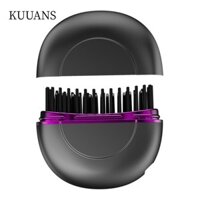 KUUANS Bàn chải duỗi tóc , Máy duỗi không dây Mini, Lược tạo kiểu nóng Ion âm mịn
