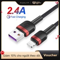 KUULAA Cáp sạc nhanh 2.4A cho cáp Lightning iPhone 2.4A Fast Charging Cable for iPhone Lightning Cable For iphone11 pro max iPhone XS/ 8/ 7 Plus/ 6 6s Plus 5 5S SE iPad Pro For iPhone Cable 11 XS Max XR X LazadaMall