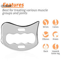 Kuzhen Thép không gỉ Gua Sha Máy mát xa cơ bắp Dụng cụ cạo kim loại Cơ thể Khăn giấy sâu Fascia Mặt thư giãn Massage Định hình cơ thể HOT