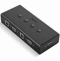 KVM Switch 4 port USB - Thiết bị 4 máy tính dùng 1 màn hình chính hãng Ugreen 50280 cao cấp