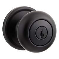 Kwikset 740H 514 SMT 6AL RCS Hancock Keyed Entry Single Cylinder Knob Set with SmartKey in Igneous Black