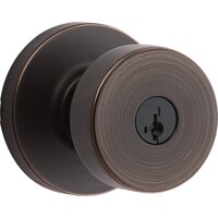 Kwikset 97402-851 Pismo Keyed Entry Door Knob Featuring SmartKey Security, Venetian Bronze