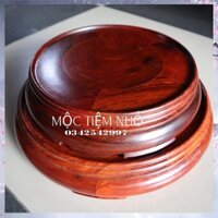 Kỷ đế tròn gỗ hương đỏ Kỷ tròn - Đôn tròn không chân - Đế bát hương (đồ thờ gỗ, kê bát hương)