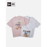 Kỷ nguyên mới Mùa hè Thực phẩm mới Áo thun hoạt hình Cặp đôi Tay ngắn đơn giản Xu hướng đa năng