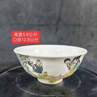 Kỷ Niệm Sứ Bát Cơm Jingdezhen Gốm men Pastel Retro Nhân Vật Trang Trí Bát Cổ Bộ Sưu Tập Sứ Trang Trí Bát 3.21.50