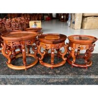 Kỷ tôm -Đôn gỗ tròn kỷ gỗ thờ cúng gỗ hương chân tròn cao cách điệu - Nhiều kích thước